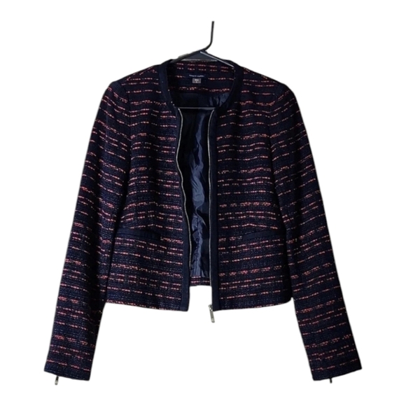 Tommy Hilfiger Jackets & Blazers - Tommy Hilfiger Red Blue Striped Zip Jacket 2